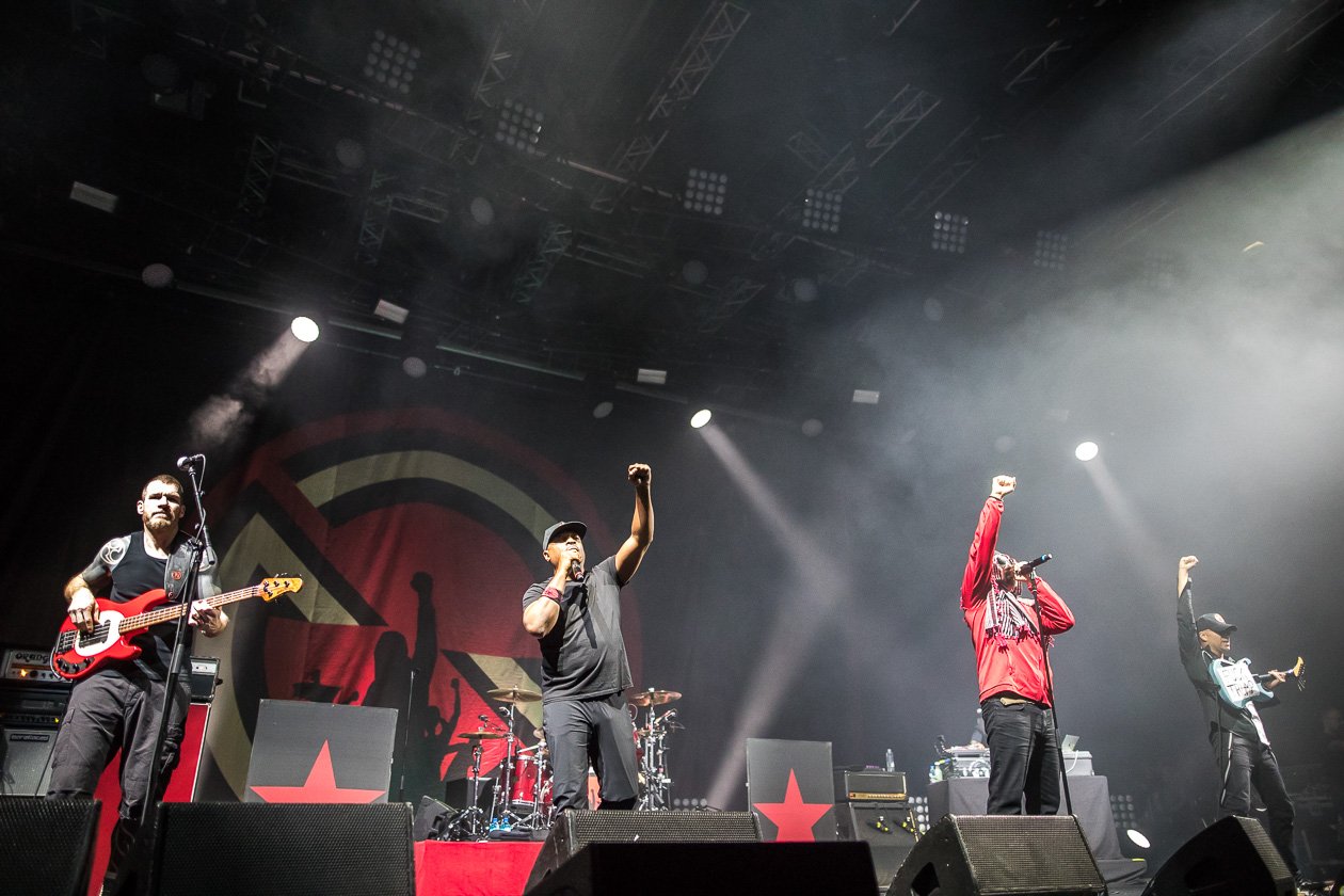 RATM, Cypress Hill und Public Enemy on stage beim einzigen Deutschland-Gig. – Prophets Of Rage.