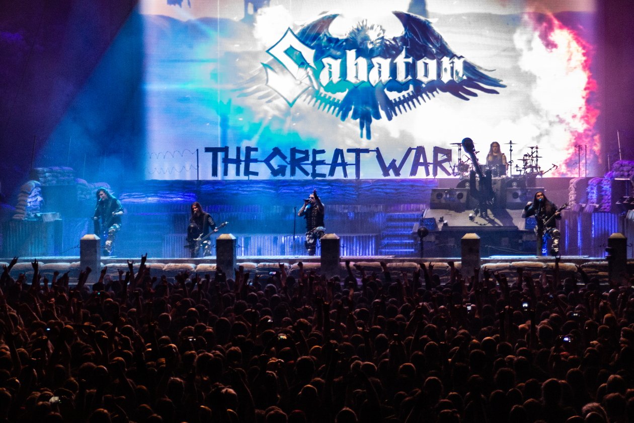 Sabaton – Im Schützengraben bei "The Great Tour". – In der ausverkauften Max-Schmeling-Halle.