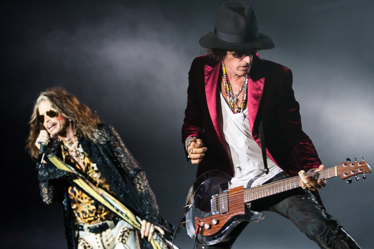 Aerosmith – #AeroVederci - die Rock-Dinos auf Abschiedstour. – Steven Tyler und Joe Perry.