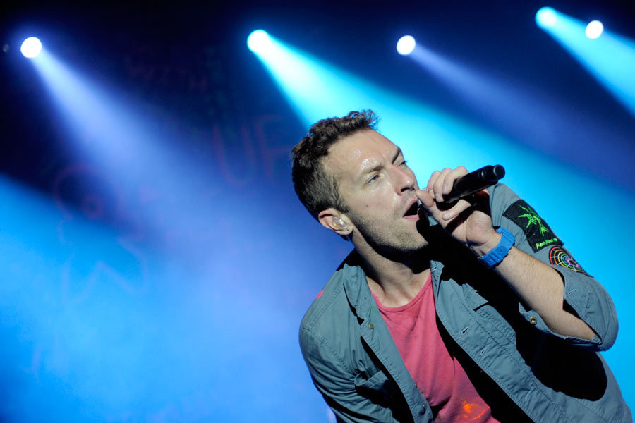 Coldplay spielen ein exklusives Radiokonzert im Kölner E-Werk. – Chris Martin