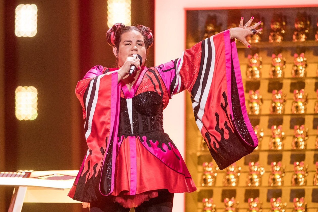 Netta Barzilai gewinnt den Song Contest Eurovision 2018 in Lissabon – Netta Barzilai beim ESC 2018