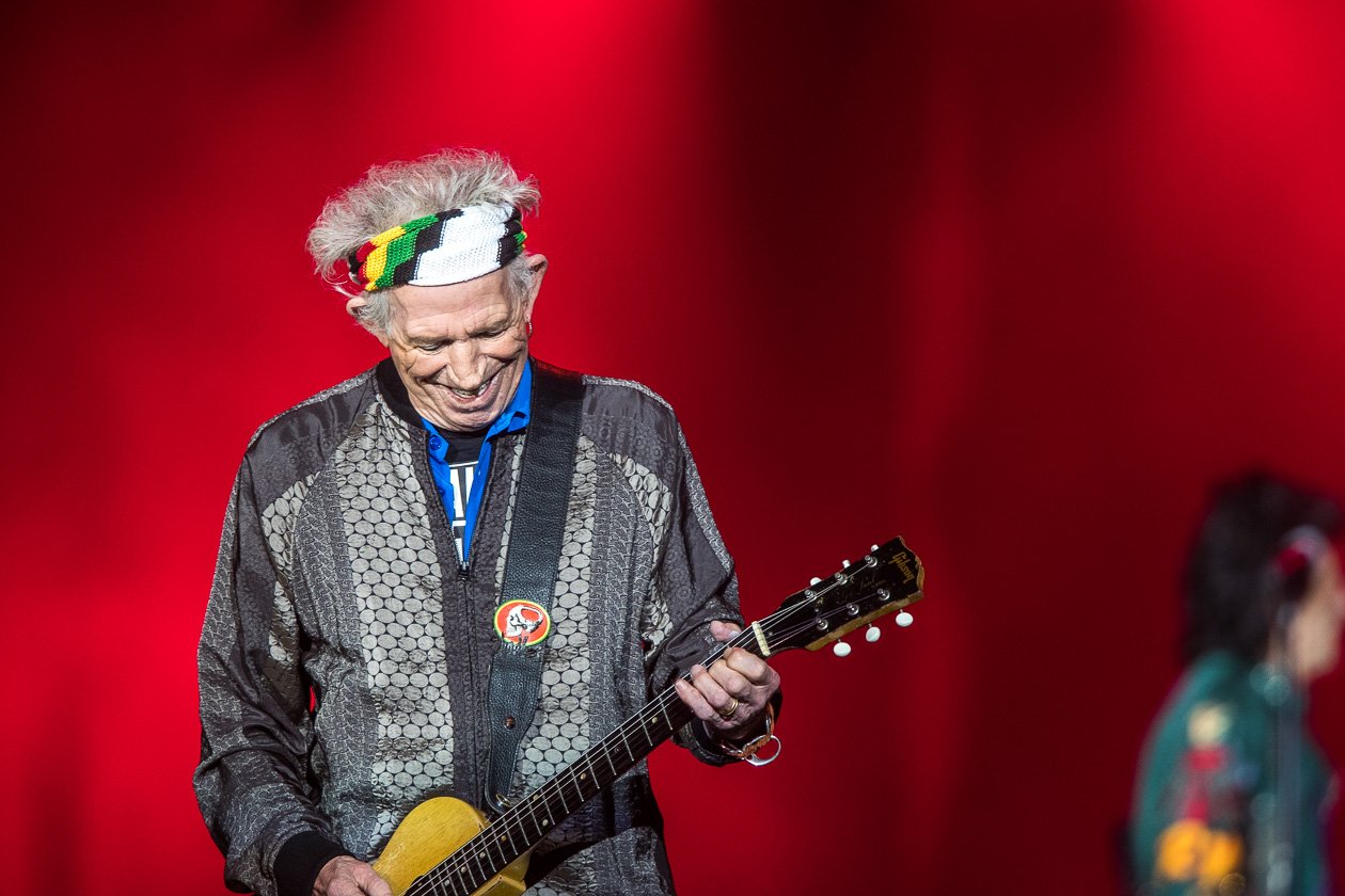 Rolling Stones – Mick Jagger, Keith Richards, Charlie Watts und Ron Wood zum Auftakt der "No Filter"-Europatour in Hamburg. – Fast zweieinhalb Stunden stehen die Stones auf der Bühne