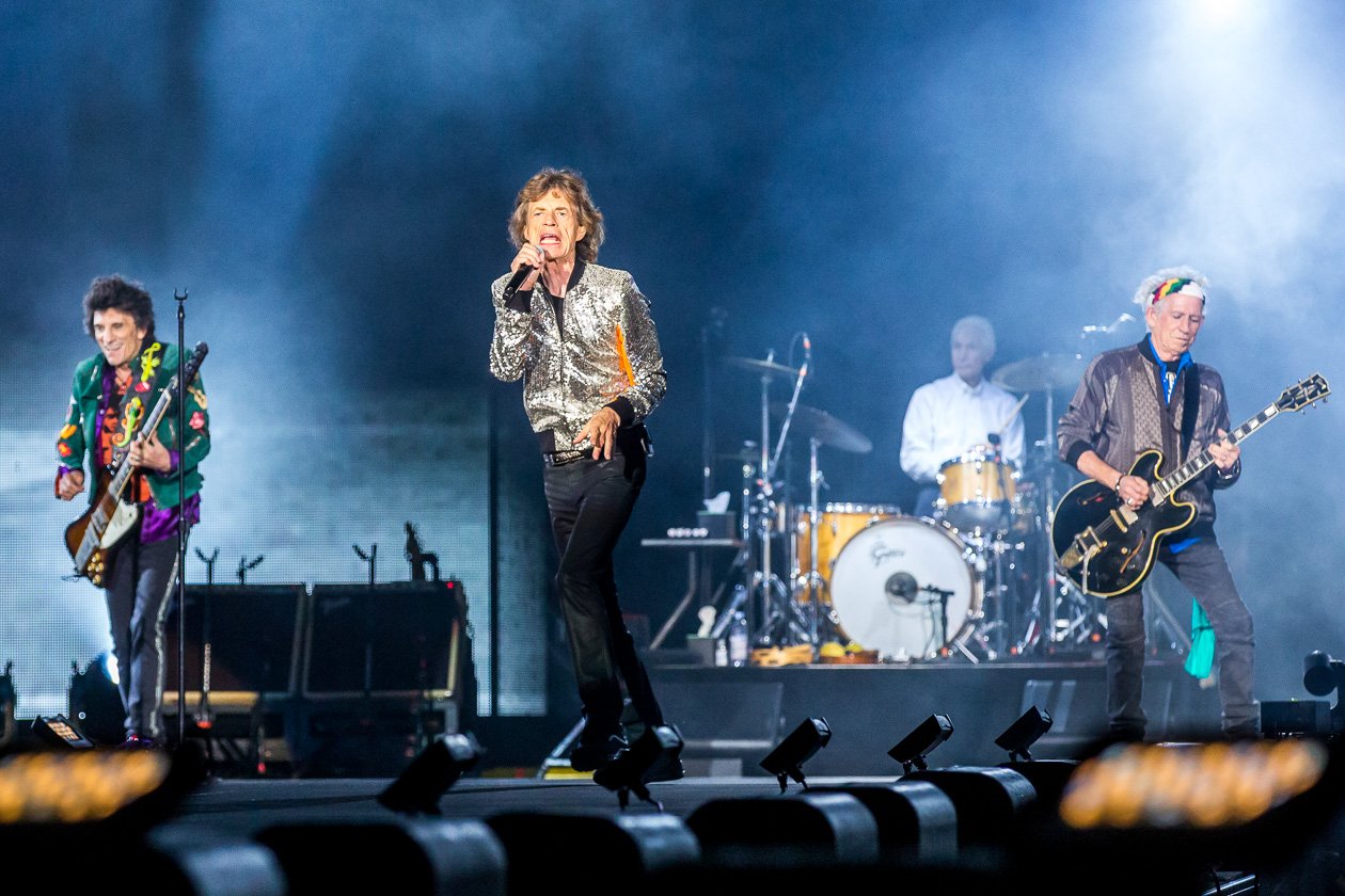 Rolling Stones – Mick Jagger, Keith Richards, Charlie Watts und Ron Wood zum Auftakt der "No Filter"-Europatour in Hamburg. – Die Stones vor 82.000 Zuschauern live in Hamburg.