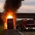 Milow - Tourbus geht in Flammen auf